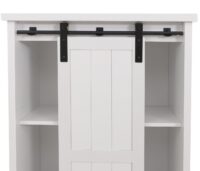 Schrank Kommode Highboard Schiebetür 8 Staufächer Industrial 163x76x38cm weiss