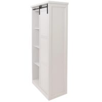 Schrank Kommode Highboard Schiebetür 8 Staufächer Industrial 163x76x38cm weiss