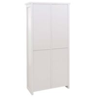 Schrank Kommode Highboard Schiebetür 8 Staufächer Industrial 163x76x38cm weiss