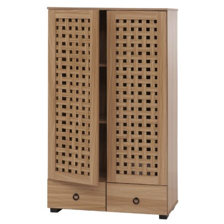 Schrank Wohnzimmerschrank 2 Türen 2 Schubladen 138x80x36cm braun