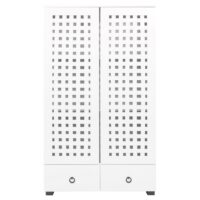Schrank Wohnzimmerschrank 2 Türen 2 Schubladen 138x80x36cm weiss