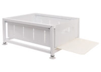 Schrankschublade mit Tablett Küchenauszug Geschirrablage 19x34x42cm weiss