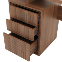 Brauner Schreibtisch mit Schublade aus Melaminholz