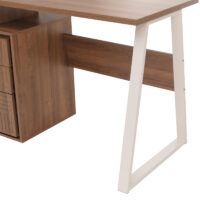 Brauner Schreibtisch mit Schublade aus Melaminholz