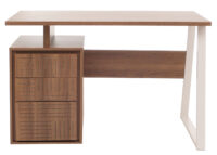 Brauner Schreibtisch mit Schublade aus Melaminholz