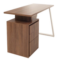 Brauner Schreibtisch mit Schublade aus Melaminholz