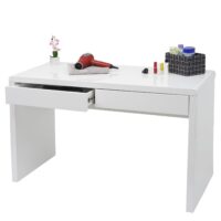 Schreibtisch Bürotisch Computertisch Arbeitstisch Hochglanz 120x60cm weiss