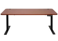 Schreibtisch Bürotisch elektrisch höhenverstellbar mit Memory - natur, schwarz