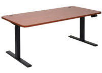 Schreibtisch Bürotisch elektrisch höhenverstellbar mit Memory - natur, schwarz