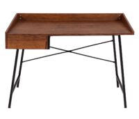 Schreibtisch Bürotisch Computertisch Schublade 3D-Struktur 98x114x60cm braun