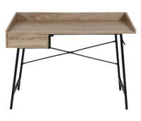 Schreibtisch Bürotisch Computertisch Schublade 3D-Struktur 98x114x60cm Eiche-Optik
