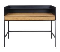 Schreibtisch Bürotisch Computertisch Schublade 120x50cm Holz Metall Eiche-Optik