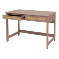 Moderner Schreibtisch Holz helltaupe mit Schublade 110x60 cm