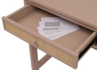 Moderner Schreibtisch Holz helltaupe mit Schublade 110x60 cm