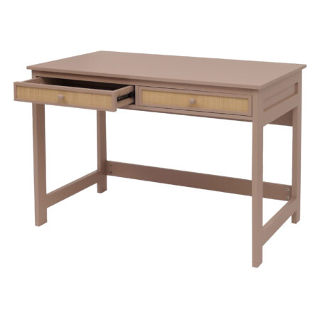 Moderner Schreibtisch Holz helltaupe mit Schublade 110x60 cm