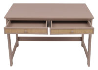 Moderner Schreibtisch Holz helltaupe mit Schublade 110x60 cm