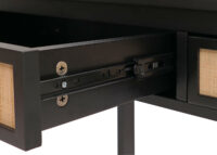 Schreibtisch Holz schwarz 110x60 cm mit Schublade fürs Büro