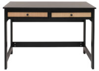 Schreibtisch Holz schwarz 110x60 cm mit Schublade fürs Büro