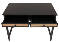 Schreibtisch Holz schwarz 110x60 cm mit Schublade fürs Büro