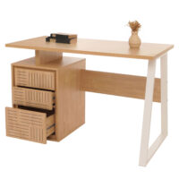 Moderner Holz Schreibtisch mit Schublade 118x58 cm Ulme natur