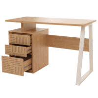 Moderner Holz Schreibtisch mit Schublade 118x58 cm Ulme natur