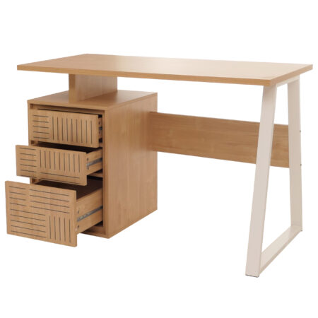 Moderner Holz Schreibtisch mit Schublade 118x58 cm Ulme natur