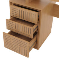 Moderner Holz Schreibtisch mit Schublade 118x58 cm Ulme natur