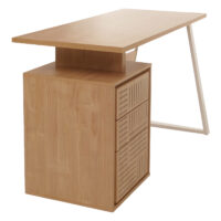 Moderner Holz Schreibtisch mit Schublade 118x58 cm Ulme natur