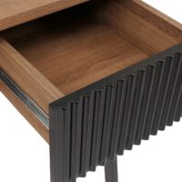 Moderner Schreibtisch aus MDF und Metall 120x60 cm natur