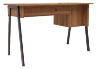 Moderner Schreibtisch aus MDF und Metall 120x60 cm natur