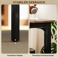 Schreibtisch im rustikalen Design mit viel Platz braun