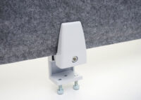 Schreibtisch Trennwand grau 100x30 cm Schallschutz Pinnwand