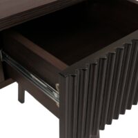 Moderner Schreibtisch 120 cm in Walnuss-Optik aus MDF und Metall