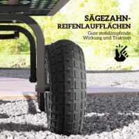 Schubkarrenrad Ersatzrad Vollgummi mit Kugellager 4er Set