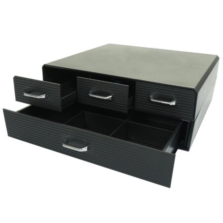 Schubladenbox für Kaffeekapseln Teebeutel mit 4 Schubladen 13x34x31cm