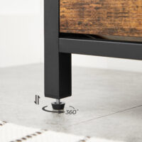 Schuhbank Organizer für 6 Paar Schuhe, Stahlgestell Vintage Braun