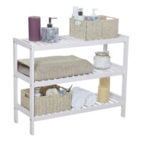 Nachhaltiges Schuhregal aus Bambus mit 3 Ebenen. Bietet Platz für verschiedene Schuharten und sorgt für Ordnung in Flur, Schlafzimmer oder Ankleidezimmer. Maße: 70 x 25 x 55 cm, max. Belastbarkeit: 10 kg pro Ebene. Inklusive Werkzeugtasche und Anleitung (EN, ES, DE, FR, IT).