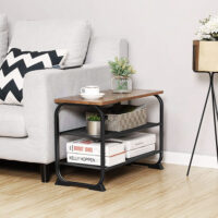 Schuhbank Sitzbank mit 2 Gitterböden Braun.