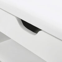 Schuhbank Sitzbank mit Kissen 2 Regale Weiss.