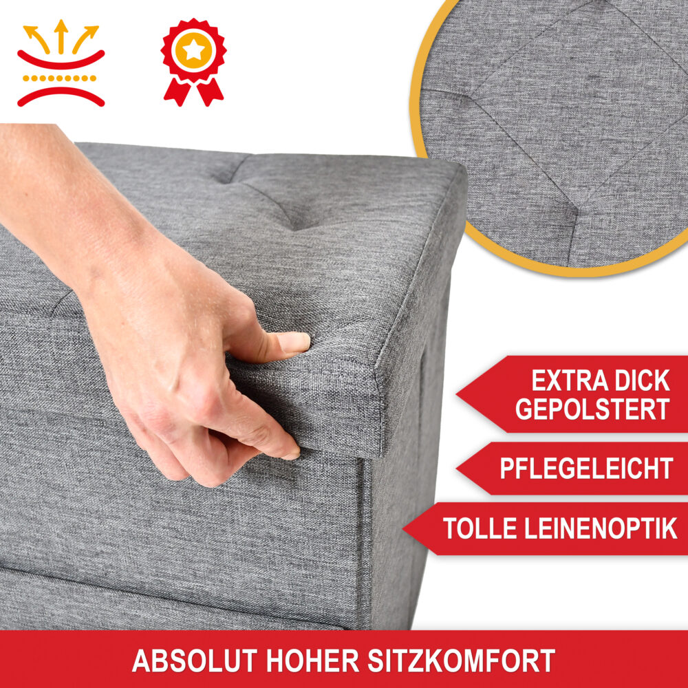 Große Schuhbank mit drei Schubladen für zusätzlichen Stauraum im Flur oder Schlafzimmer.