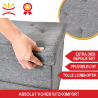 Große Schuhbank mit drei Schubladen für zusätzlichen Stauraum im Flur oder Schlafzimmer.
