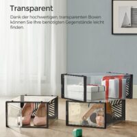 Schuhbox Aufbewahrungsbox 18er-Set Schwarz.