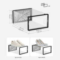 Schuhbox Aufbewahrungsbox 18er-Set Schwarz.