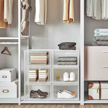 Schuhbox Aufbewahrungsbox 6er-Set Transparent.