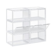 Schuhbox Aufbewahrungsbox 6er-Set Transparent.