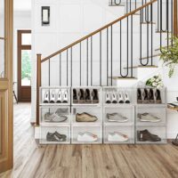 Schuhbox Aufbewahrungsbox 6er-Set Transparent.