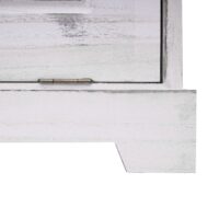 Schuhkipper Massivholz Shabby-Look mit Korb-Schublade weiss