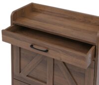 Schuhkipper Schuhregal 2 Kippfächer Ablage Schublade 95x60x24cm braun