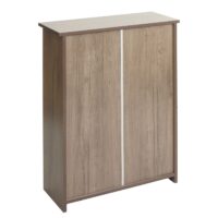 Schuhkipper Schuhschrank 2 Klappen 81x60x25cm Paulownia grau-braun