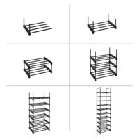 Schuhregal mit zehn Etagen für eine große Anzahl an Schuhen.
